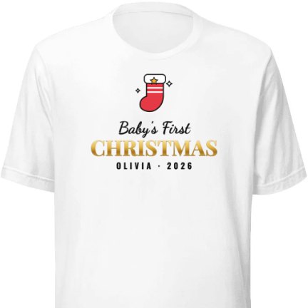 Baby's First Christmas shirt design