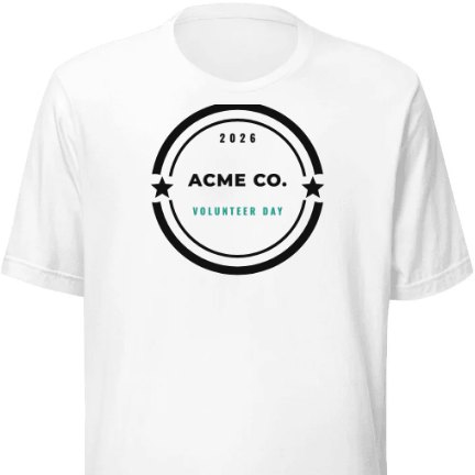 Company or Volunteer Day shirt design