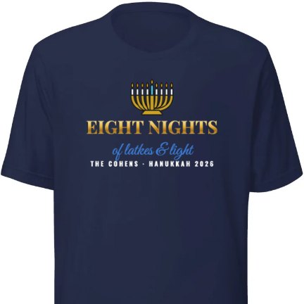 Eight Nights (Hanukkah) shirt design