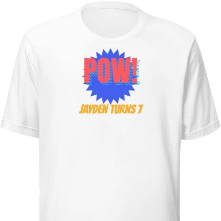 Pow! Birthday shirt design